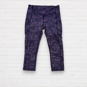LULULEMON Wunder Under Hi-Rise 21" Crystalline Crop Athletic Yoga Pants Multi 8
